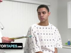 Doctor Tapes - Perv Doctor Pounds Inexperienced Patient And Makes Him Cum While Riding His Cock