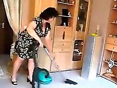 Mature Woman Vacuums Her Dirty Pussy