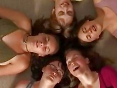 Group Friends Orgasm Together