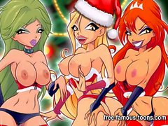 Famous toons Christmas orgies