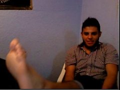 Straight guys feet on webcam #194