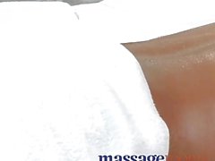 Massage Rooms Plump mature blonde milks masseuse's hard cock with her ass