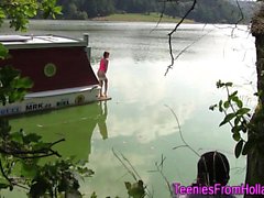 Pissing dutch teen banged