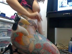 Booty girl & double dildo fucking machine sexowebcam.online