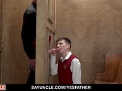 Cute Hung Priest Gets Blowjob In Church Gloryhole