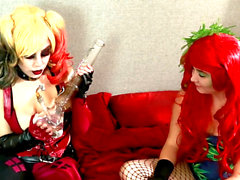 Poison ivy, weed cosplay, pov threesome