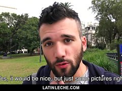 LatinLeche - Muscular Stud Sucks An Uncut Cock For A Cash