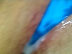 wife gets creampie and cum on panties