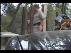 Bad Cop fucking in forest