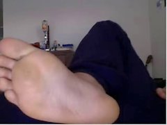 Straight guys feet on webcam #68