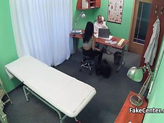 Busty milf fucks doctor at office