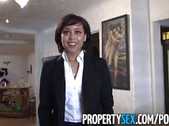 PropertySex - Really cute real estate agent makes dirty sex video