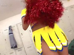 Busty Cheerleader Yui Aoyama Fucked in Locker Room Uncensored JAV-