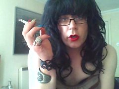 Master's Sissy Simone Smoking For His Pleasure