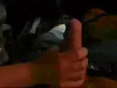 Girl gives her man head in the car