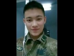 19y Chinese soldier in the barracks office masturbation
