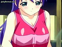 Two anime chicks sharing dildos