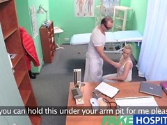 FakeHospital Hot blonde loves the doctors muscles and smooth talking charm