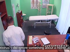 Patient hard rides doctors dick in office