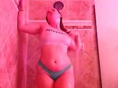 Sexy redhead camgirl shower time