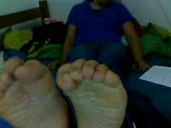 Straight guys feet on webcam #518