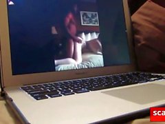 Cuckold husband FaceTime with hot wife