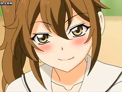 Beautiful anime babe making love and cumming