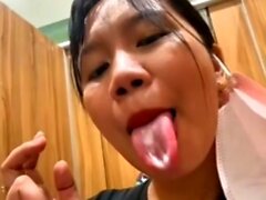 asiatica in the dressing room of a store masturbating hot 9