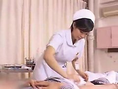 Insatiable Japanese nurse buries a hard dick inside her hun