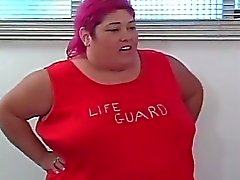 Fat beach patrol 2bbw colored hair try to get hard fucked