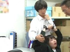 Hinagiku Tsubasa Caught Shoplifting Taken To the Office