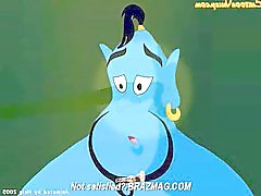 Jasmine is sucking Genie`s dick