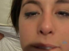 NAtalie Monroe Sucks you off, then gets a creampie