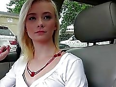 Petite babe Maddy have sex at back seat