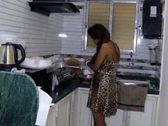 Indian Wife Honeymoon Sex In Kitchen With Her Husband